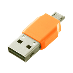 アイ・オー・データ機器 microSDカード用リーダー・ライター橙 IS-ADP/O画像