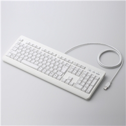 エレコム TK-FCM010WH USBハブ付 フルキーボード