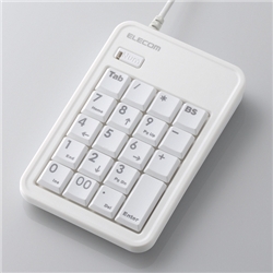 エレコム TK-TCM003WH USB コンパクトテンキーボード(ホワイト)