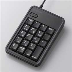 エレコム TK-TCM004BK USB 2ポートHUB付コンパクトテンキーボード(ブラック)