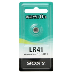ソニー LR41-ECO 水銀0%アルカリボタン電池 LR41画像