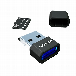 ADATA AUSDH16GCL4-RM3BKBL microSDHCカード Class4 【16GB】 リーダー/ライター付き(黒)画像
