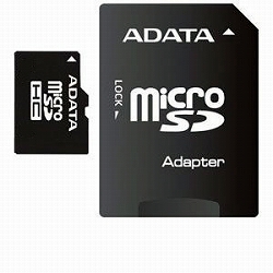 ADATA AUSDH8GCL10-RA1 ADATA microSDHCカード Class10【8GB】アダプタ付き