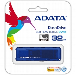 ADATA AUV110-32G-RBL ADATA USBメモリー DashDrive UV110 スリムタイプ USB2.0 32GBモデル画像