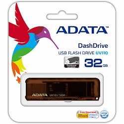 ADATA AUV110-32G-RBR ADATA USBメモリー DashDrive UV110 スリムタイプ USB2.0 32GBモデル画像