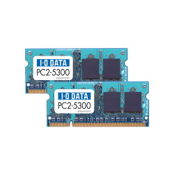 アイ・オー・データ機器 PC2-5300対応 200ピン S.O.DIMM 2GB 2枚組 SDX667-2GX2画像