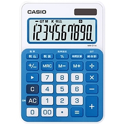カシオ計算機 MW-C11A-BU-N 電卓 レイクブルー 10桁