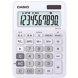 カシオ計算機 MW-C11A-WE-N 電卓 ピュアホワイト 10桁画像