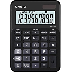 カシオ計算機 MW-C12A-BK-N 電卓 スマートブラック 10桁画像