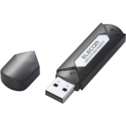 エレコム MF-AU308GGT USB3.0/2.0 セキュリティ機能付USBメモリ/スタンダードモデル/8GB/グラファイト画像