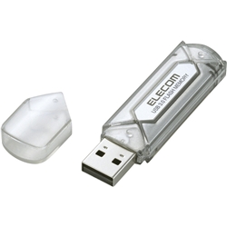 エレコム MF-AU308GSV USB3.0/2.0 セキュリティ機能付USBメモリ/スタンダードモデル/8GB/シルバー画像