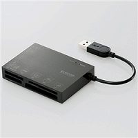 エレコム MR-A007BK メモリリーダライタ/USBブースター/SDXC(UHS-I)対応/SD+MS+CF+SM+XD+SM対応/ブラック