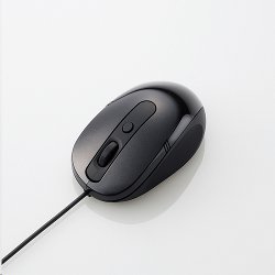 エレコム M-Y4AURBK 3ボタン 光学式マウス/USB/小型サイズ/ブラック画像