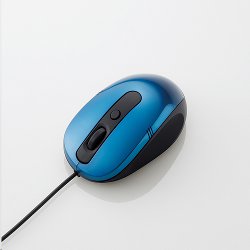 エレコム M-Y4AURBU 3ボタン 光学式マウス/USB/小型サイズ/ブルー画像