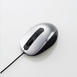 エレコム M-Y4AURSV 3ボタン 光学式マウス/USB/小型サイズ/シルバー画像