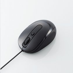 エレコム M-Y5AURBK 3ボタン 光学式マウス/USB/標準サイズ/ブラック画像