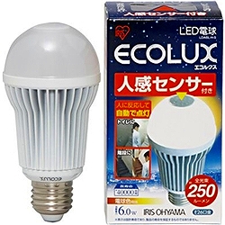 アイリスオーヤマ LDA6L-H-S LED電球 人感センサー付 電球色相当画像