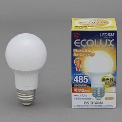 アイリスオーヤマ LDA7L-G/D-V1 LED電球 広配光/調光 電球色 485lm