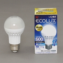 アイリスオーヤマ LDA7N-H/D-V1 LED電球 調光 昼白色 600lm画像