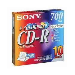 ソニー 10CDQ80EXC 10枚組CD-Rメディア80分 700MB ノンプリンタブル画像