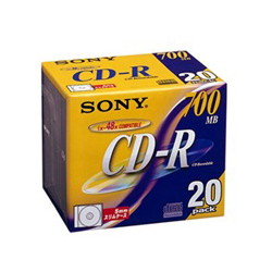 ソニー 20CDQ80DN データ用CD-Rメディア 20枚組 700MB 5mmケース