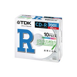 ＴＤＫ CD-R80PWX10A CD-R データ用 700MB インクジェットプリンタ対応