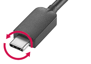 USB Type-Cコネクターは表・裏の区別がありません。