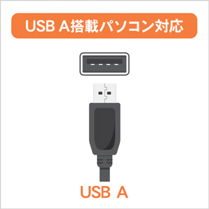 USB A 搭載のパソコン対応