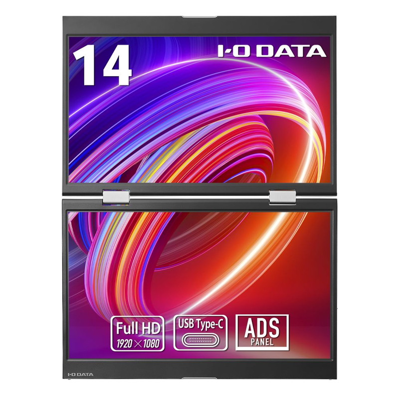 LCD-YC1412DX/14インチ 2画面 フルHD モバイルモニター