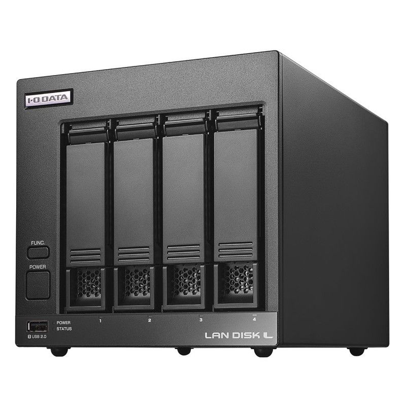 HDL4-LV08B／8TB 推奨同時接続台数～50台 4ドライブNAS（2TB×4）