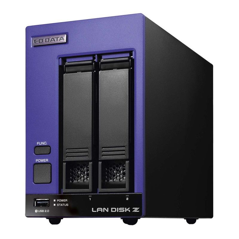 HDL2-Z25SI3B16B/16TB 推奨同時接続台数500台~ 2ドライブNAS(8TB×2)