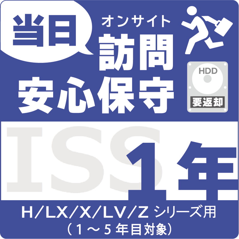 ISS-NHI-UL15F／NAS用当日訪問安心保守サービス（オンサイト）保守1年更新