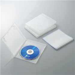エレコム CCD-BLU103CR Blu-rayディスクケース(1枚収納タイプ、3枚セット) クリア