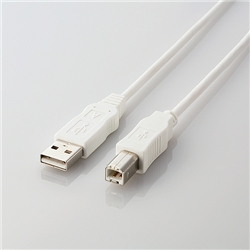 エレコム USB2-ECO05WH EU RoHS指令準拠 USB2.0ケーブル ABタイプ/0.5m(ホワイト)