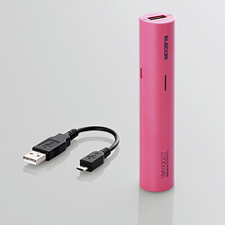 エレコム DE-M01L-0810PN スマートフォン用 モバイルバッテリー/2200mAh/ピンク